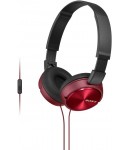 Sony MDR-ZX310AP Wired Headset with Microphone, Red